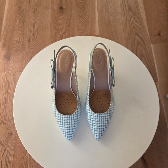 Mint condition Geox SAGE houndstooth LEATHER dressy shoes - size 41 - Picture 5 of 9